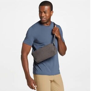 VRST Men's Gray Sling Crossbody Bag Graphic Charcoal